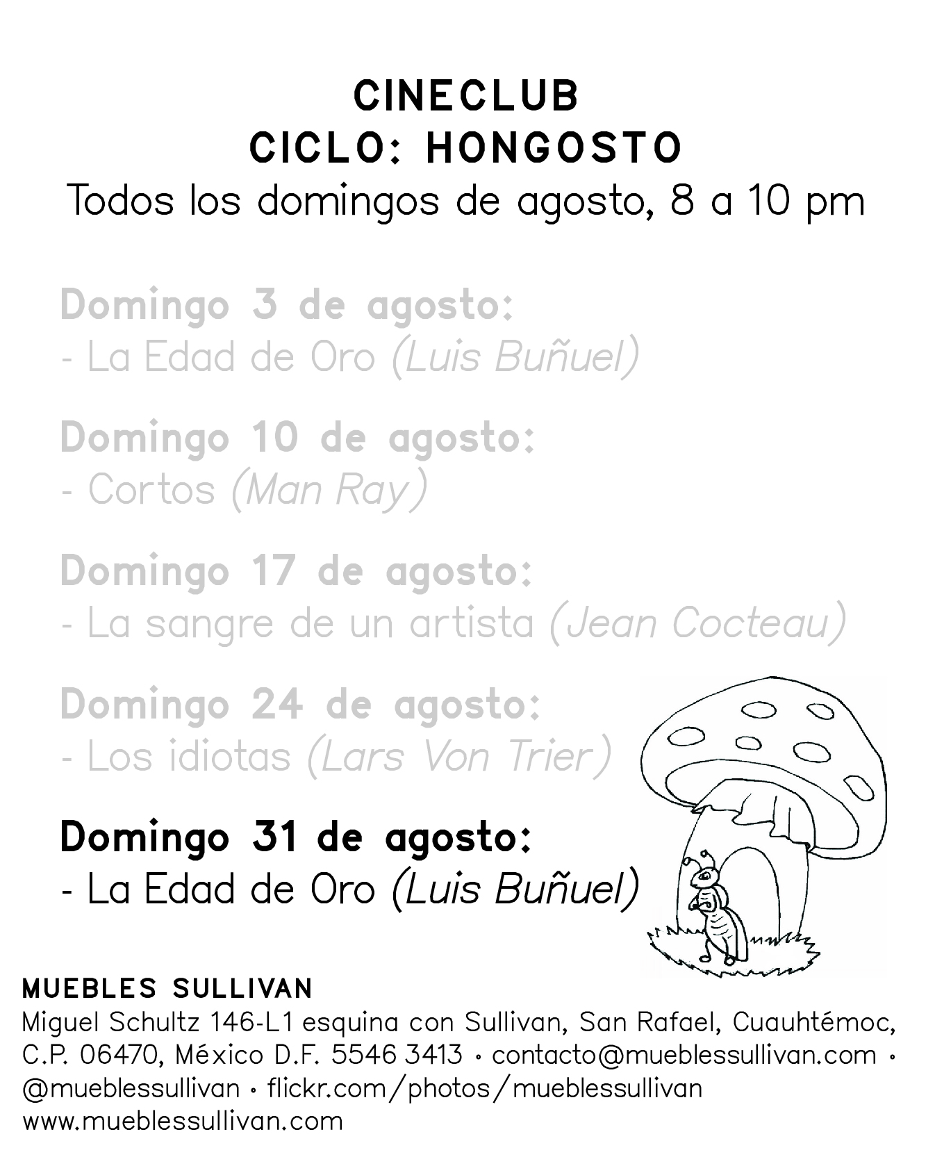 Cineclub - Ciclo: Hongosto
